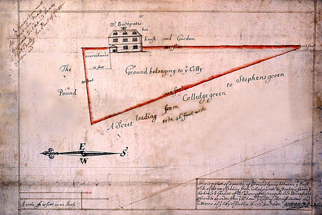 WSC Map 564 East side of Grafton Street, 1680