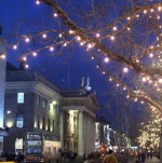 GPO and O'Connell St with Christmas lights