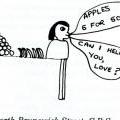 cartoon of fruit seller