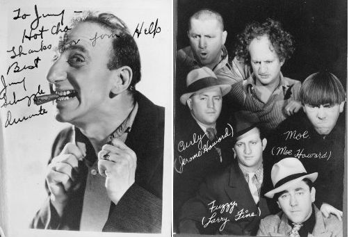 Jimmy Durante and the three Stooges