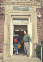 Library doors open