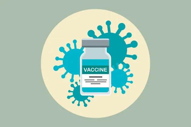 Illustration of vaccine bottle