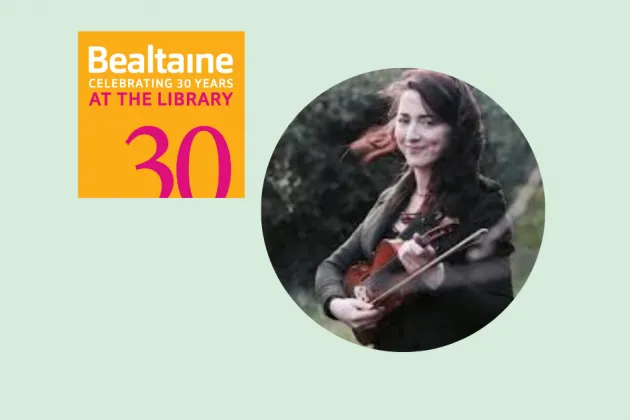 Image of musician Louise O'Connor with Bealtaine 2025 logo