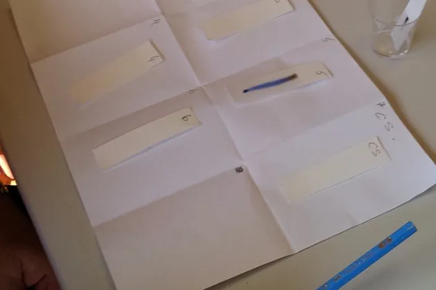a ph acid / base test being performed