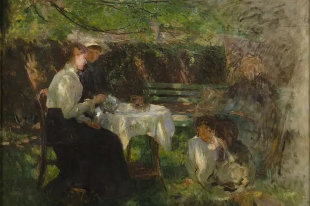 Image of 'Tea in the Garden' by Walter Osborne from the Hugh Lane Gallery collection