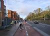 Artist’s impression of the scheme,  looking west on Conyngham Road, showing a two-way segregated cycle track