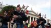 Pipe band outside the GPO