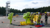 Rescue training in fire brigade centre