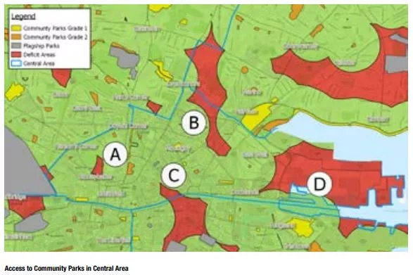 Access to Community Parks in Central Area