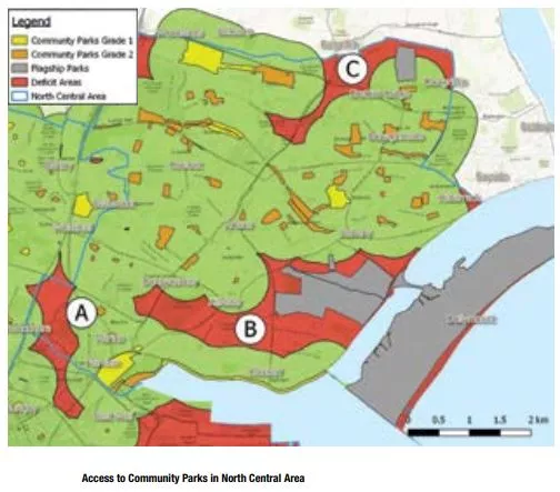 Access to Community Parks in North Central Area