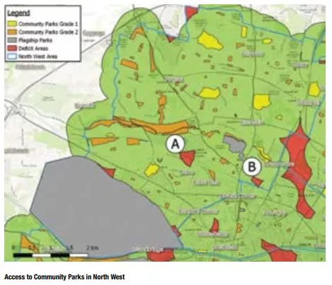 Access to Community Parks in North West