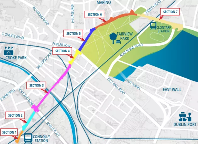 Clontarf to City Centre Project Sections