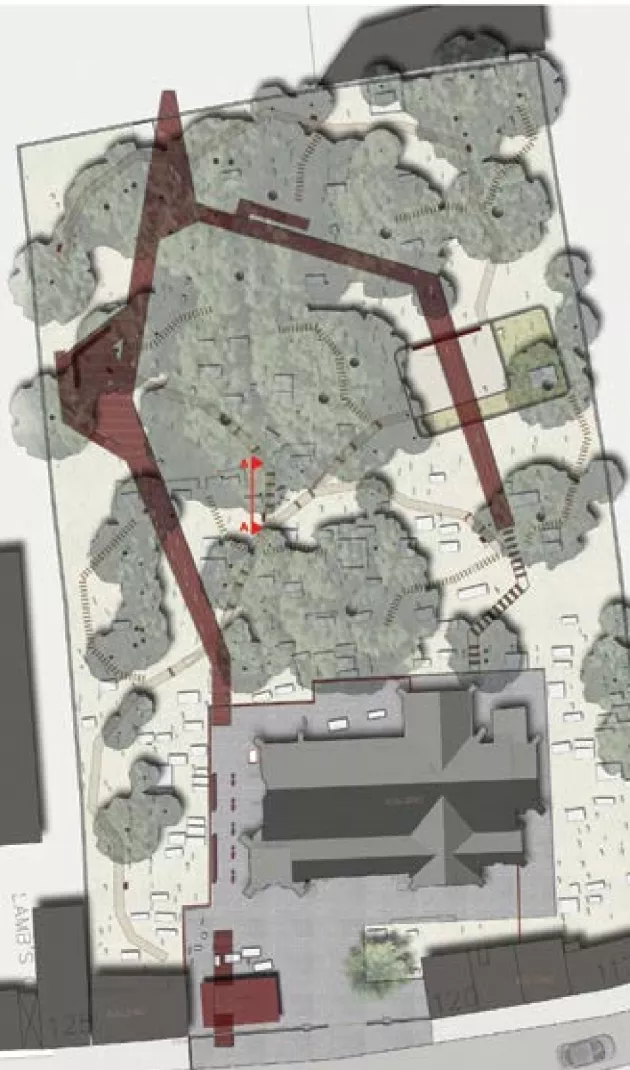 St James’s Graveyard Landscape Masterplan 2010  (Image: Bernard Seymour Landscape Architects)