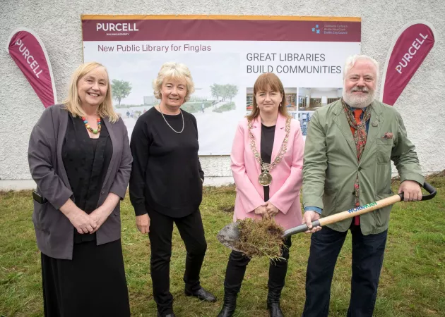 Turning the sod at site of new Finglas Library