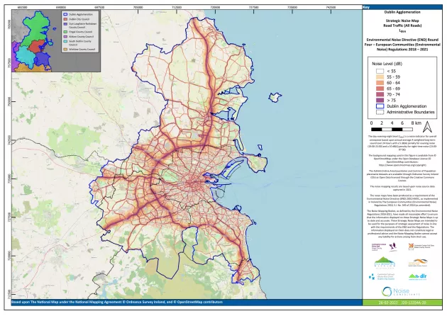 Dublin agglomeration All Roads Lden