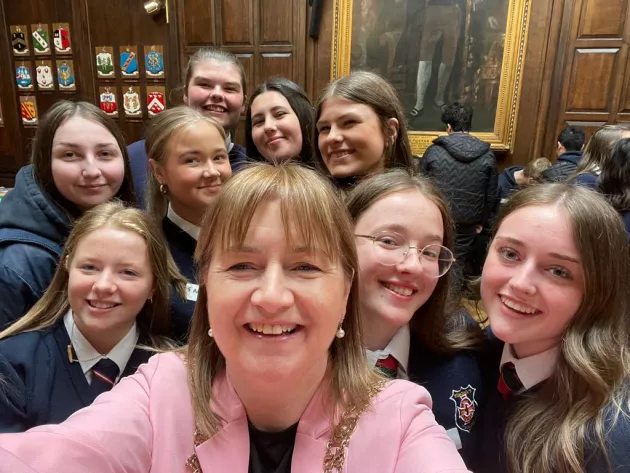 Picture Lord Mayor with young people