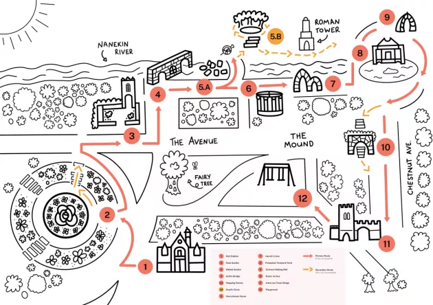 a black and white version of st annes park map