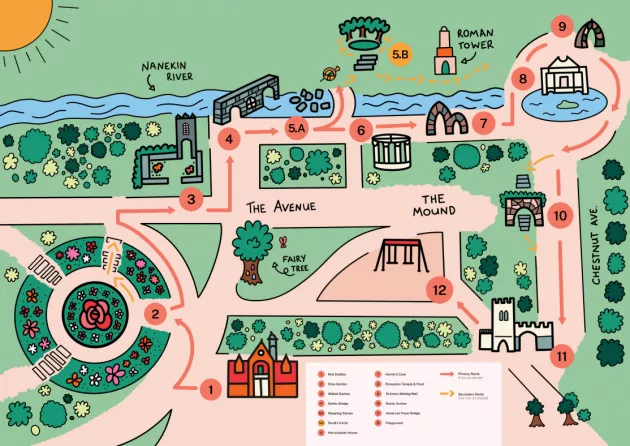 a colour map of st annes park