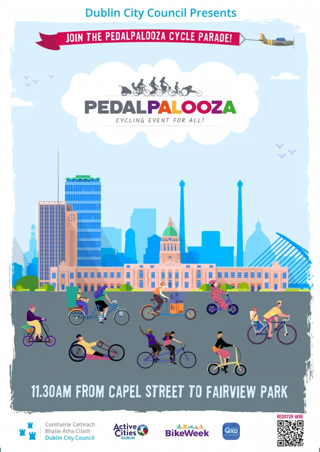 Pedalpalooza cycle parade poster
