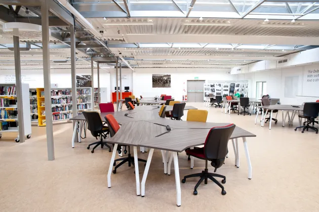 Study spaces in Ballyfermot Library