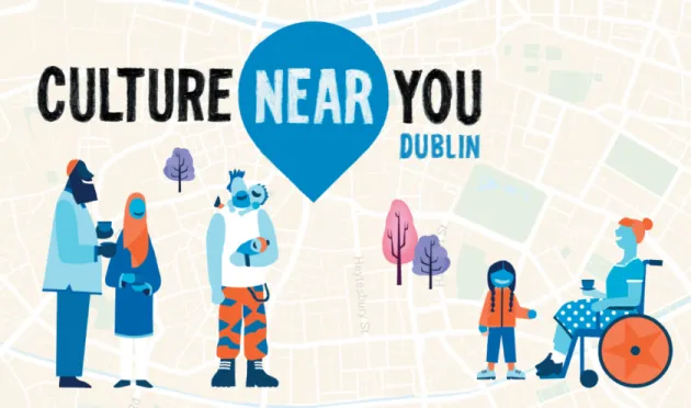 culture near you logo with diverse illustrations of people