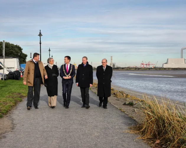 Photograph from the announcement of the Lord Mayor and others in Sandymount
