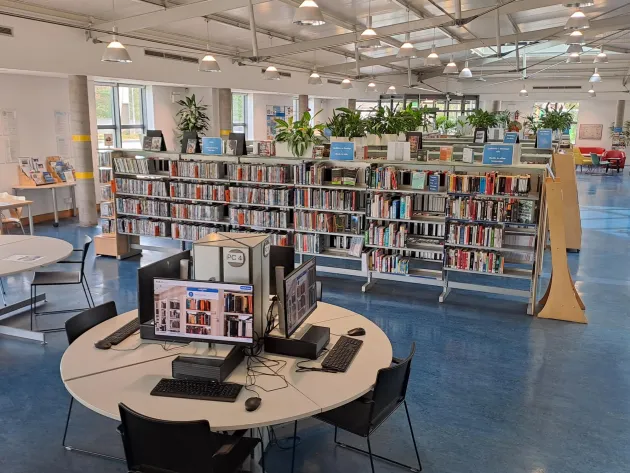 Cabra Library shelves