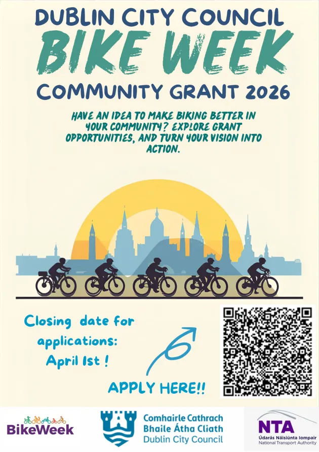 Dublin Bike Week Grants Poster - Community Focus