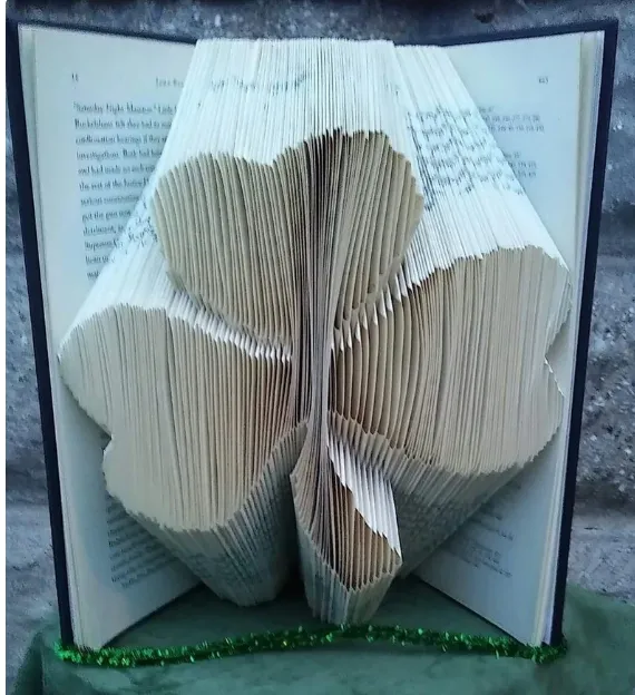 Shamrock made of a book