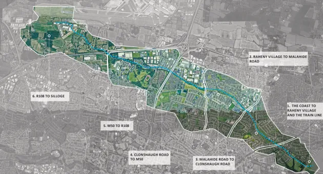 santry river map