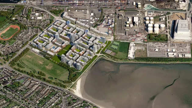 Photo of a Bird's eye view of Poolbeg West