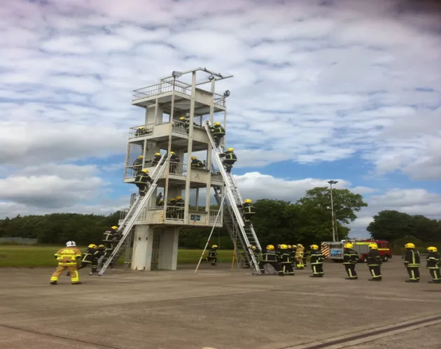 Image of fire fighter training