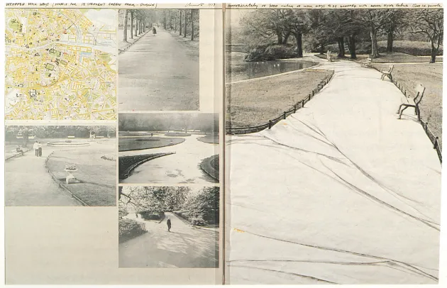 Image of 'Wrapped Walkways', Project for St Stephen's Green by Christo from the Hugh Lane Gallery Collection
