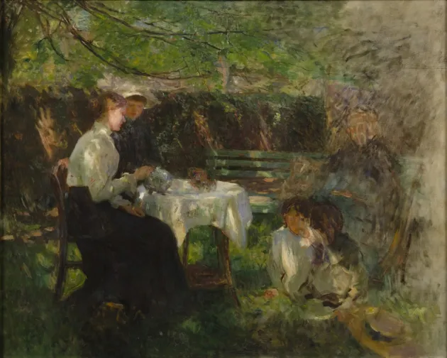 Image of 'Tea in the Garden' by Walter Osborne from the Hugh Lane Gallery collection