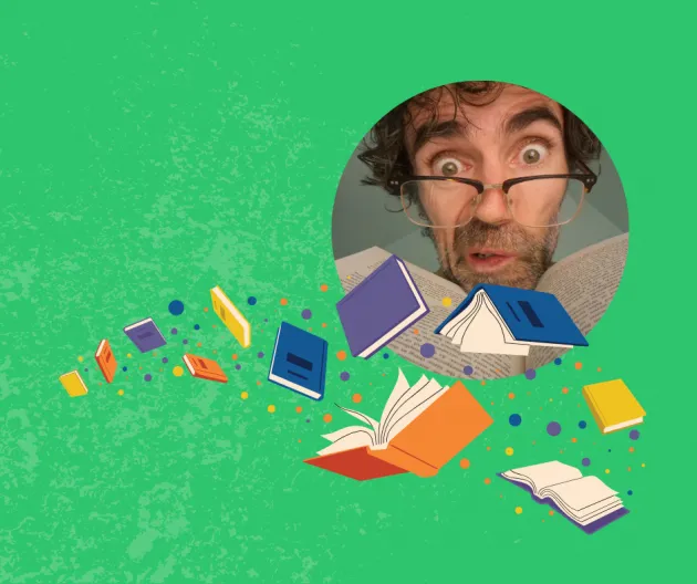 Image of An Leabharlanna Craicealta with books on green background