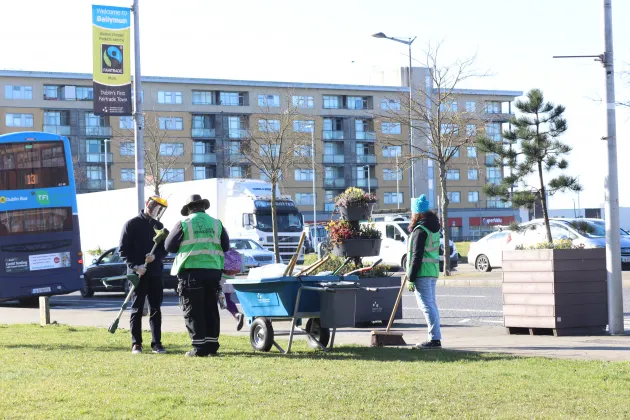 Cleaning the road 