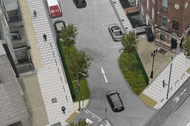 Artist's impression of Clontarf to City Centre Active Travel Project