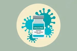 Illustration of vaccine bottle