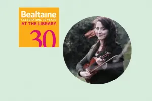 Image of musician Louise O'Connor with Bealtaine 2025 logo