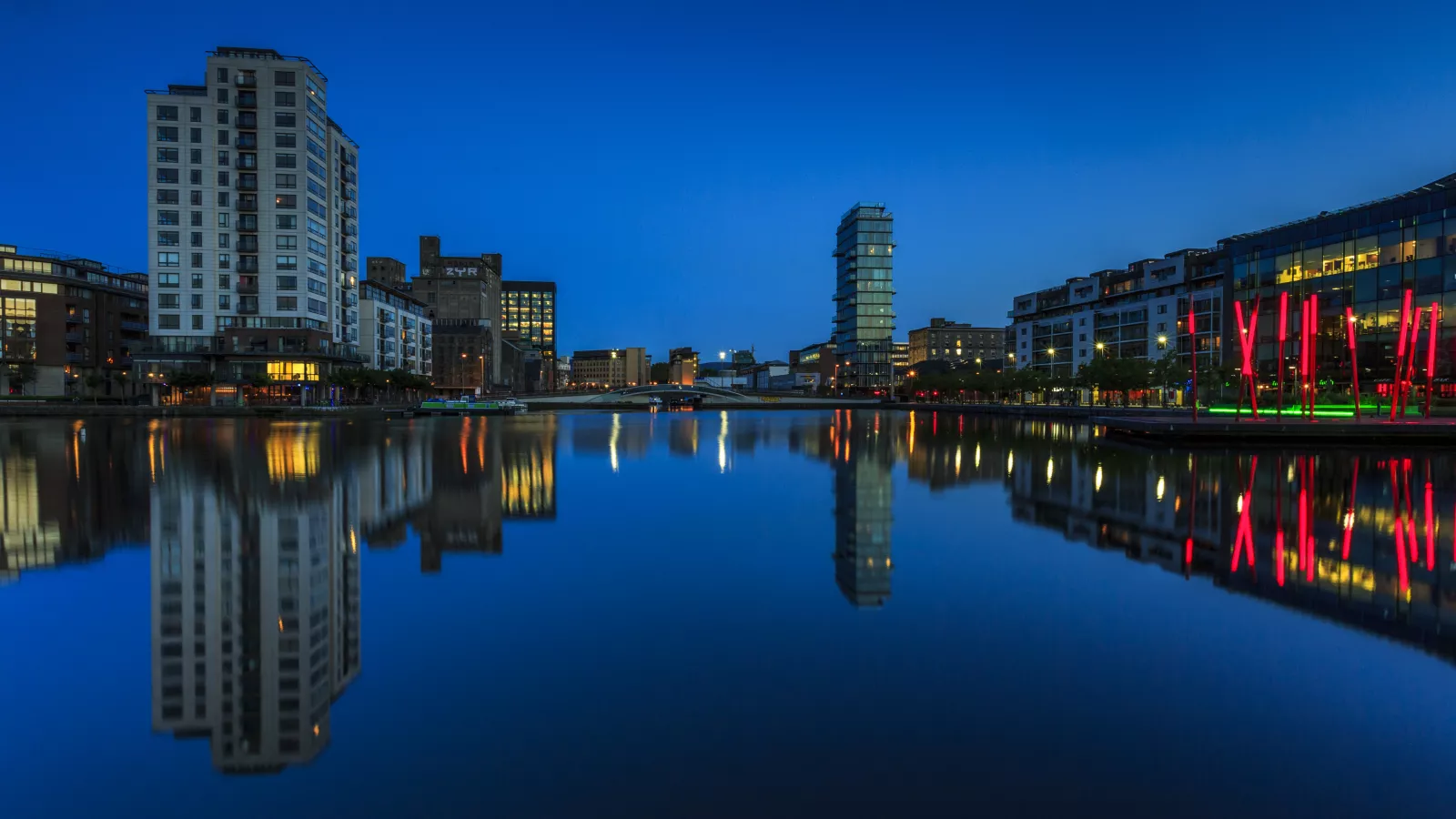 Image of Grand Canal Basin at night