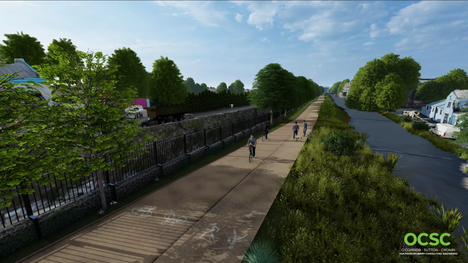 Photomontage - Royal Canal Greenway Phase 3