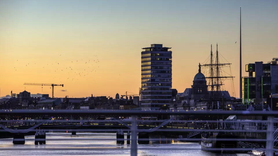 Image of Dublin at dusk