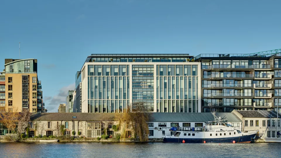 Buildings on the banks of the River Liffey