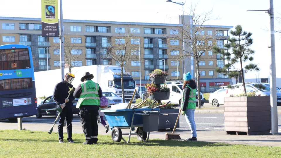 Cleaning the road 