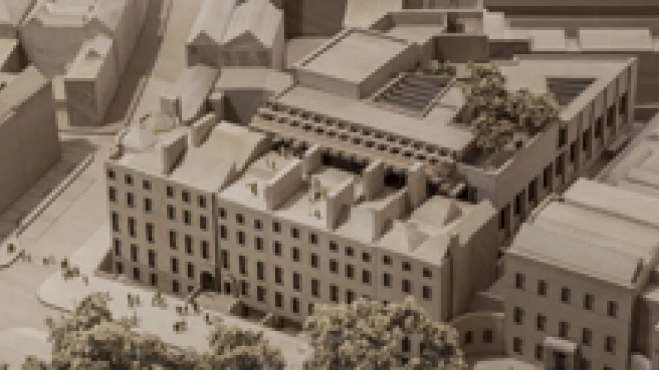 City Library exterior aerial visualisation