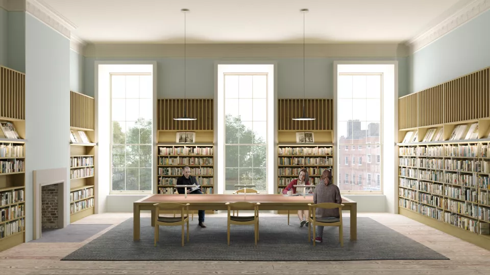 City Library interior visualisation