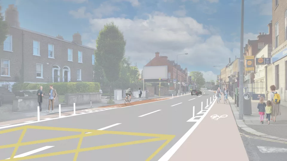 Concept Image showing Sandyford Clonskeagh to City Centre Interim Scheme