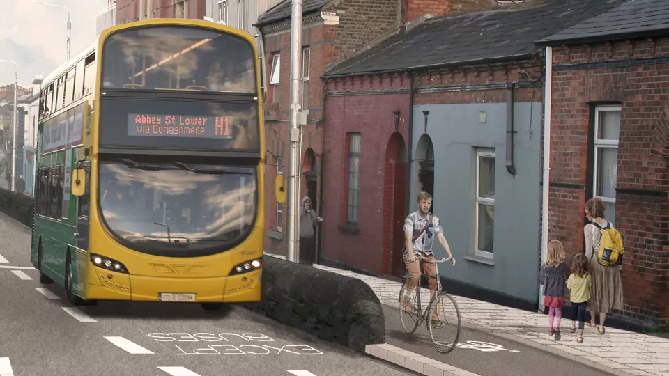 Artist's impression of Clontarf to City Centre Active Travel Project