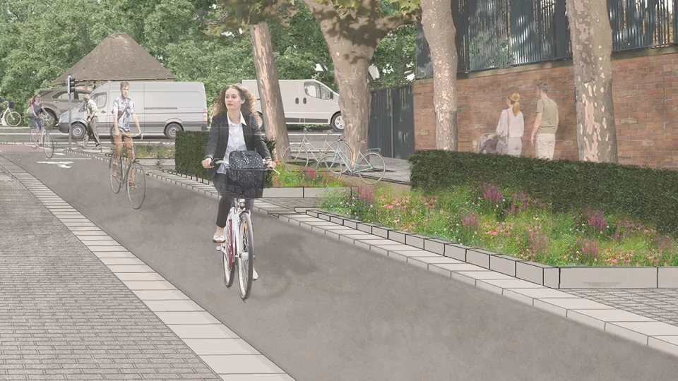 Artist's impression of Clontarf to City Centre Active Travel Project